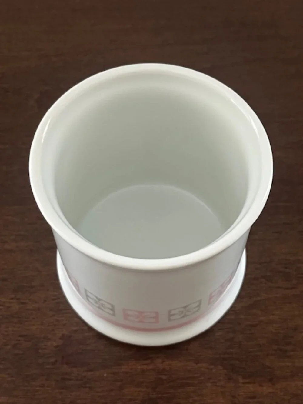 Ceramic Storage Container Pink Gray White